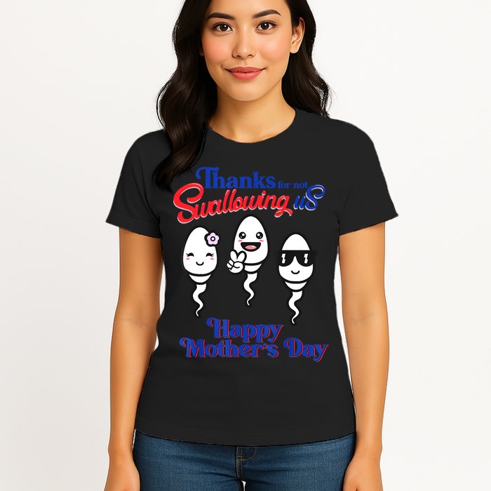 Thanks For Not Swallowing Us Happy Mother's Day Father's Day Womens T-Shirt