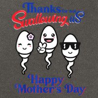 Thanks For Not Swallowing Us Happy Mother's Day Father's Day Cotton Canvas Backpack
