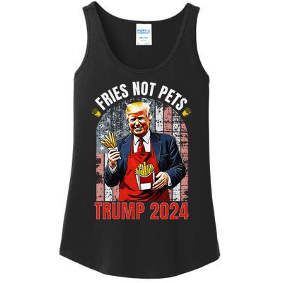 Trump Fries Not Pets 2024 Makes Fries Great Again Funny Don Ladies Essential Tank