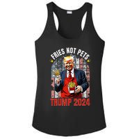 Trump Fries Not Pets 2024 Makes Fries Great Again Funny Don Ladies PosiCharge Competitor Racerback Tank