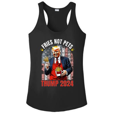 Trump Fries Not Pets 2024 Makes Fries Great Again Funny Don Ladies PosiCharge Competitor Racerback Tank