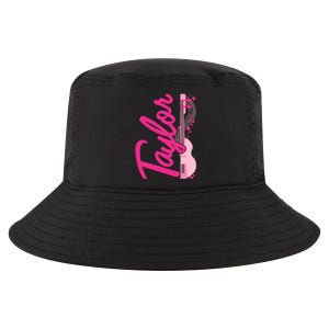 Taylor First Name Personalized Groovy 80S Cool Comfort Performance Bucket Hat