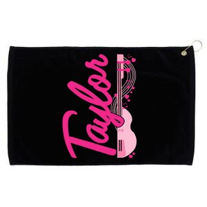 Taylor First Name Personalized Groovy 80S Grommeted Golf Towel