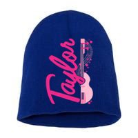 Taylor First Name Personalized Groovy 80S Short Acrylic Beanie