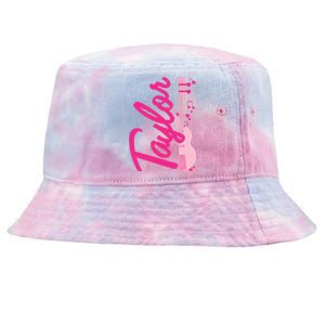 Taylor First Name Personalized Groovy 80S Tie-Dyed Bucket Hat