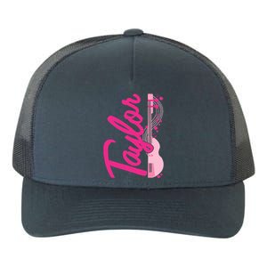 Taylor First Name Personalized Groovy 80S Yupoong Adult 5-Panel Trucker Hat