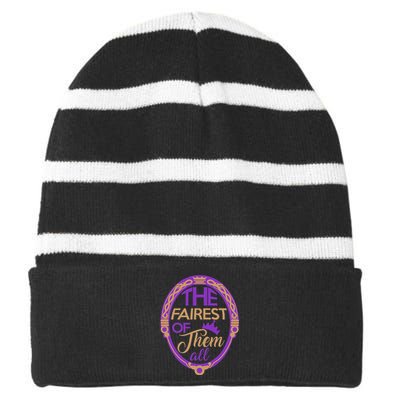 The Fairest Of Them All Striped Beanie with Solid Band