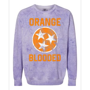 Tennessee Fan Orange Blooded Vol Sports Fan State Flag TN Colorblast Crewneck Sweatshirt