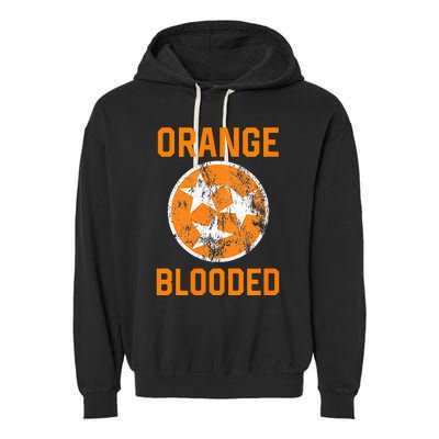 Tennessee Fan Orange Blooded Vol Sports Fan State Flag TN Garment-Dyed Fleece Hoodie