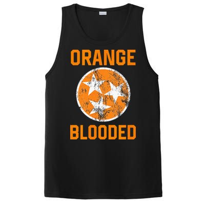 Tennessee Fan Orange Blooded Vol Sports Fan State Flag TN PosiCharge Competitor Tank