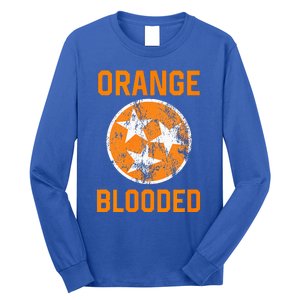 Tennessee Fan Orange Blooded Vol Sports Fan State Flag TN Long Sleeve Shirt