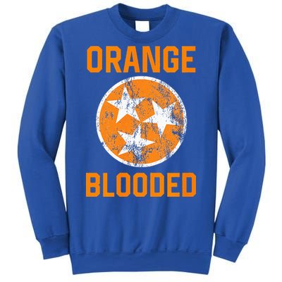 Tennessee Fan Orange Blooded Vol Sports Fan State Flag TN Sweatshirt