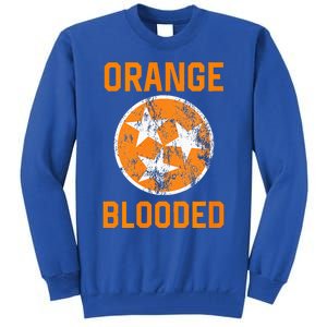 Tennessee Fan Orange Blooded Vol Sports Fan State Flag TN Tall Sweatshirt