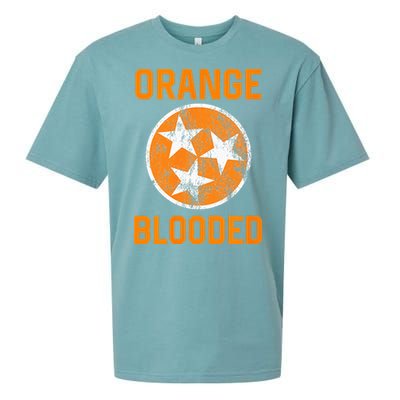 Tennessee Fan Orange Blooded Vol Sports Fan State Flag TN Sueded Cloud Jersey T-Shirt