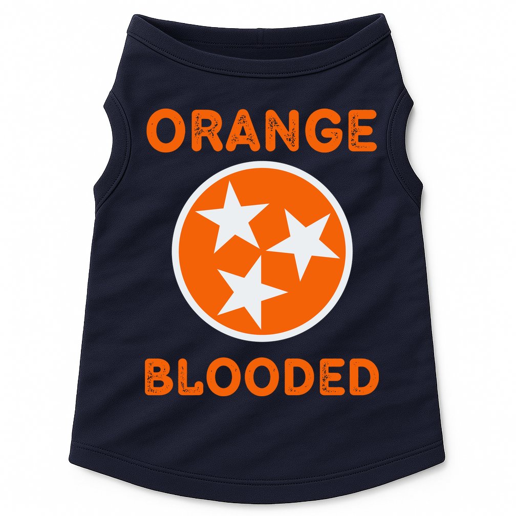 Tennessee Fan Orange Blooded Vol Sports Fan State Flag TN Doggie Tank