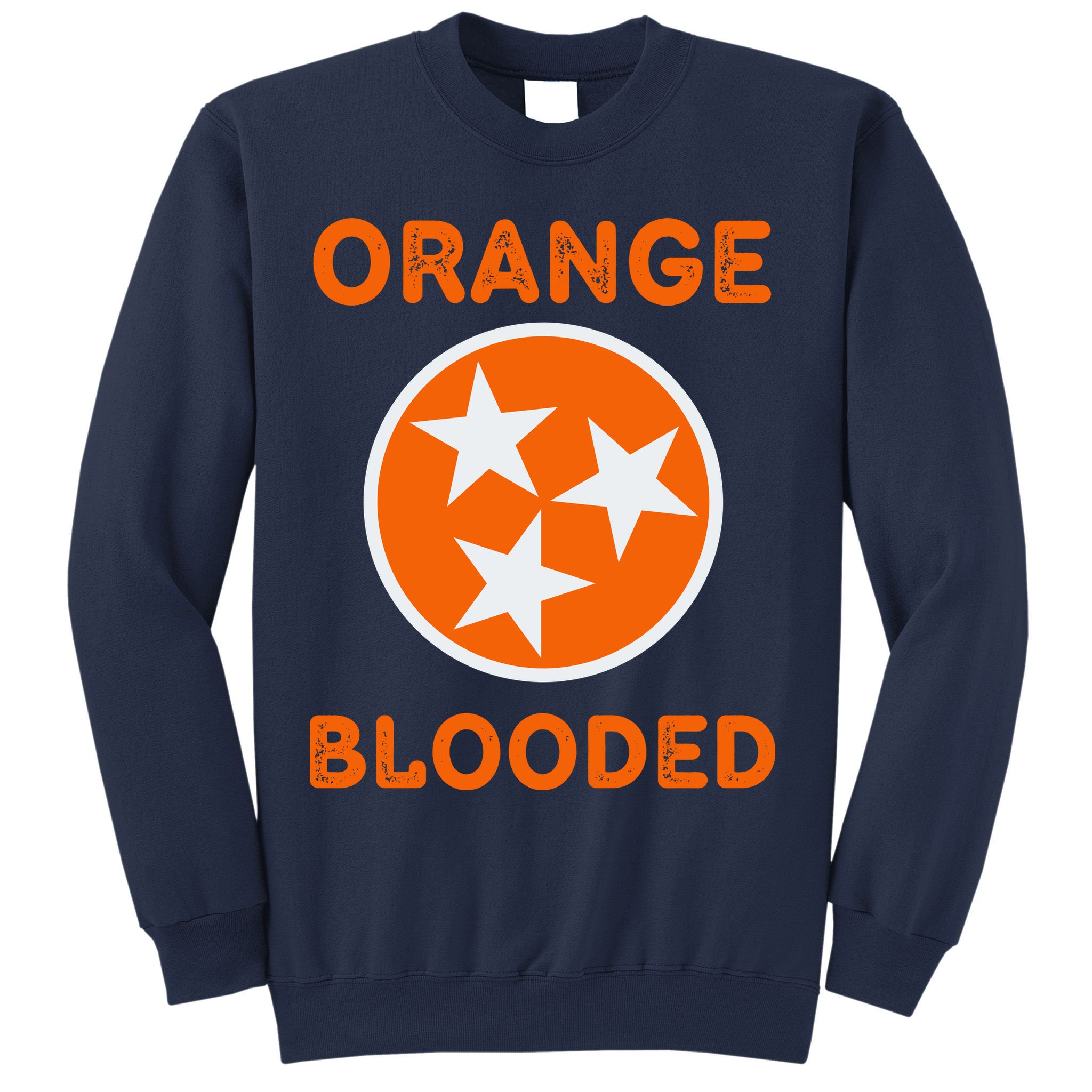 Tennessee Fan Orange Blooded Vol Sports Fan State Flag TN Sweatshirt