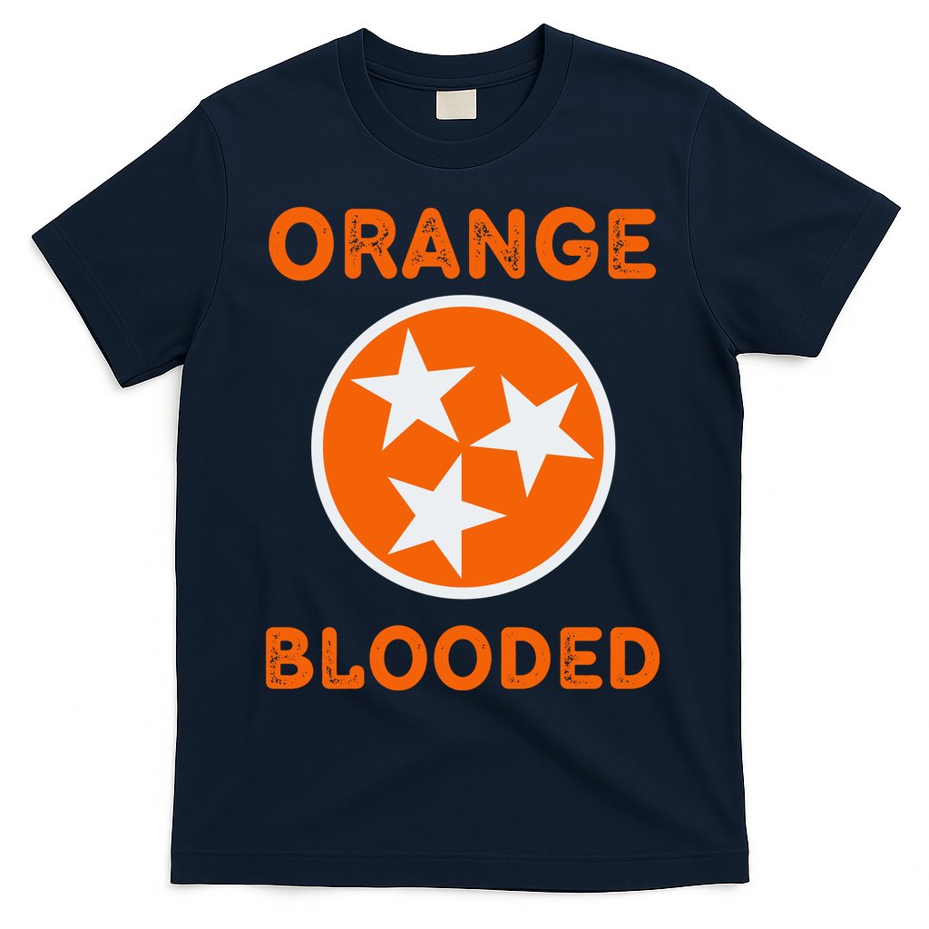 Tennessee Fan Orange Blooded Vol Sports Fan State Flag TN T-Shirt