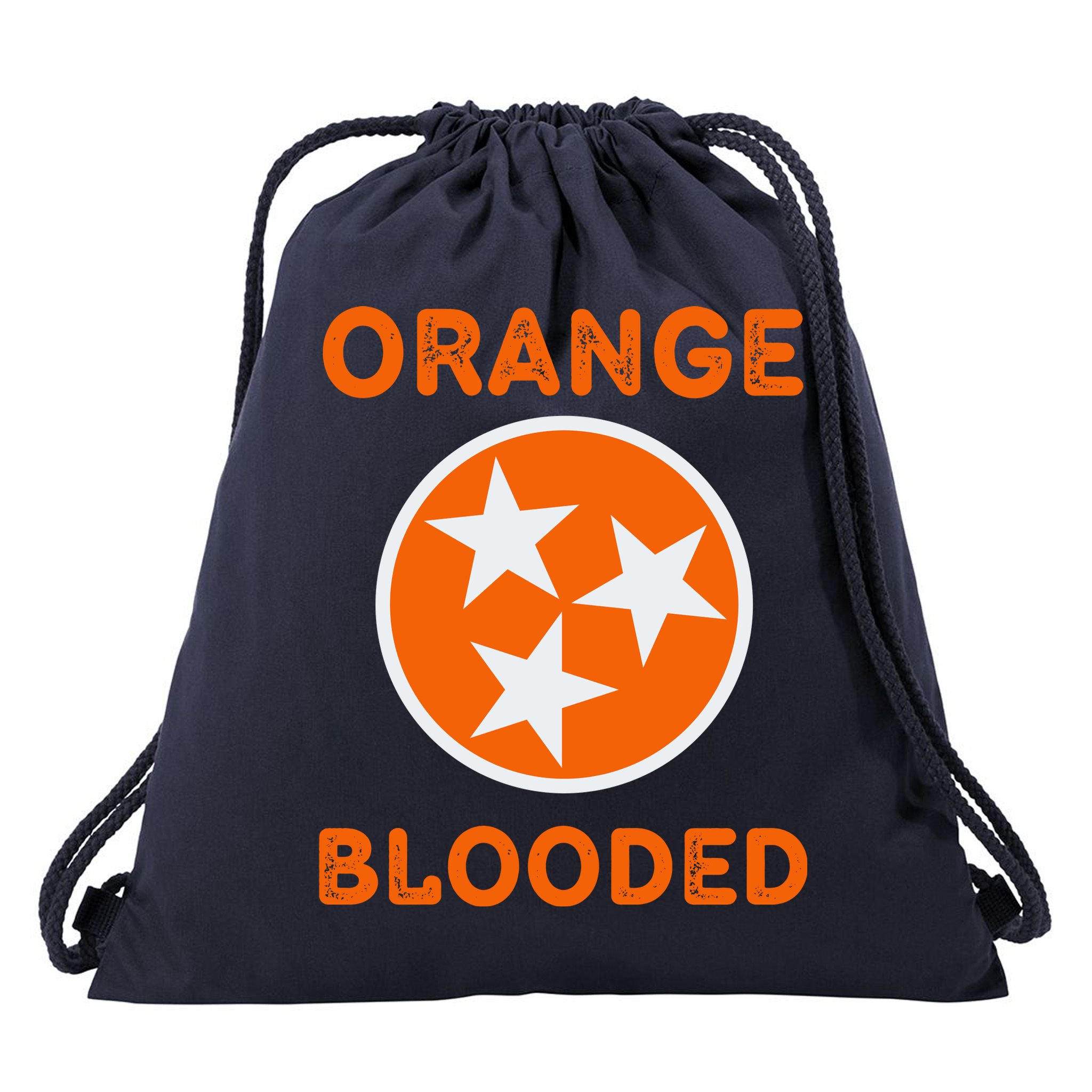 Tennessee Fan Orange Blooded Vol Sports Fan State Flag TN Drawstring Bag