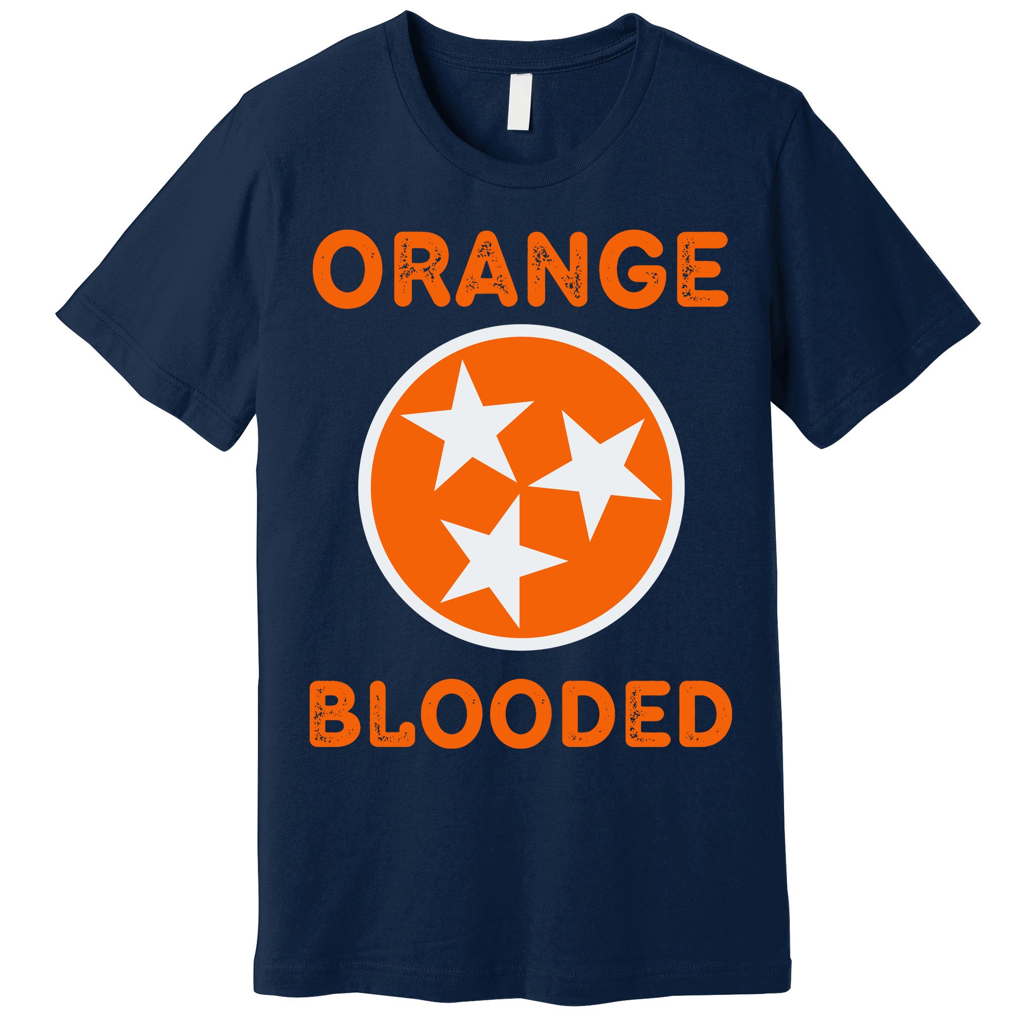 Tennessee Fan Orange Blooded Vol Sports Fan State Flag TN Premium T-Shirt