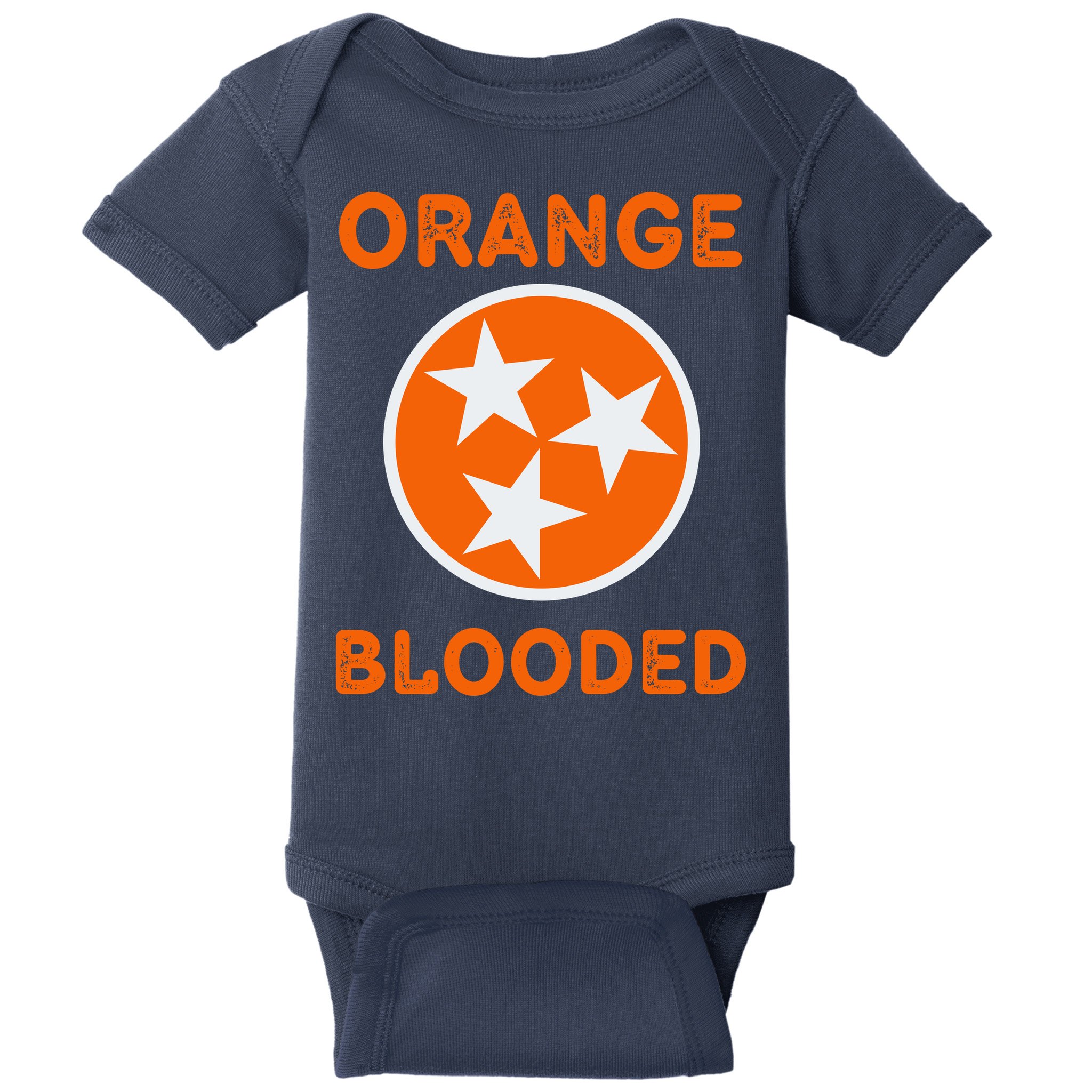 Tennessee Fan Orange Blooded Vol Sports Fan State Flag TN Baby Bodysuit