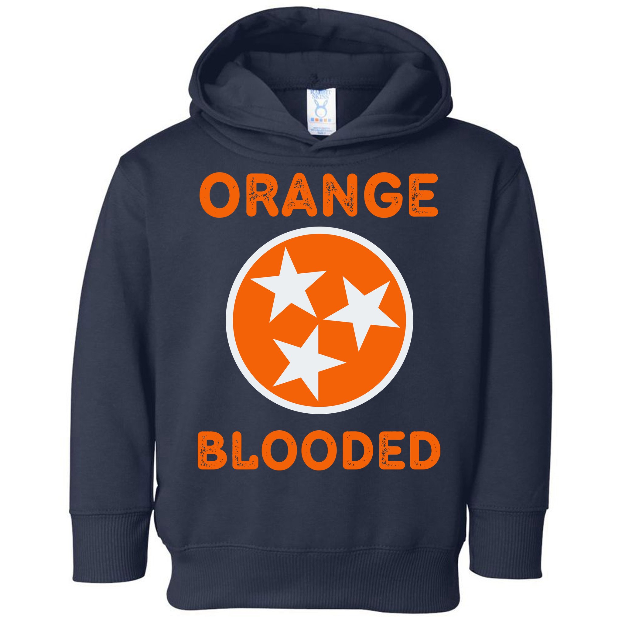Tennessee Fan Orange Blooded Vol Sports Fan State Flag TN Toddler Hoodie
