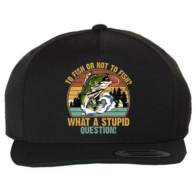 To Fish Or Not To Fish What A Stupid Question! Wool Snapback Cap