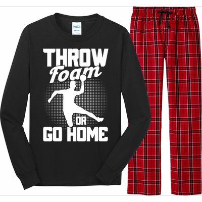 Throw Foam Or Go Home Gaga Ball Dodgeball Game Cute Gift Long Sleeve Pajama Set