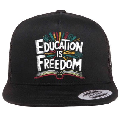 The Freedom Of Knowledge Black History Teacher Flatbill Hat