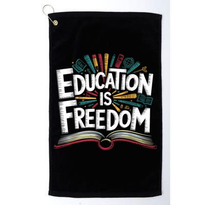 The Freedom Of Knowledge Black History Teacher Golf Towel