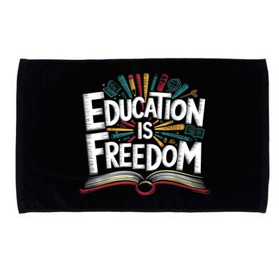 The Freedom Of Knowledge Black History Teacher Microfiber Hand Towel