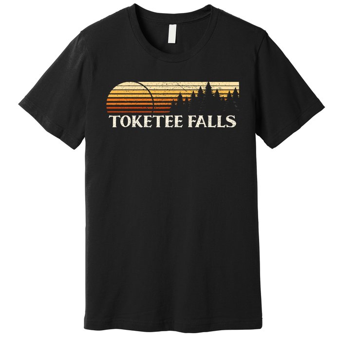 Toketee Falls Or Vintage Evergreen Sunset Eighties Premium T-Shirt