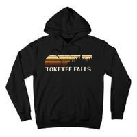 Toketee Falls Or Vintage Evergreen Sunset Eighties Tall Hoodie