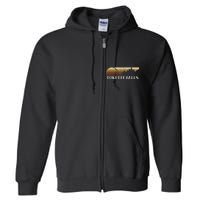 Toketee Falls Or Vintage Evergreen Sunset Eighties Full Zip Hoodie