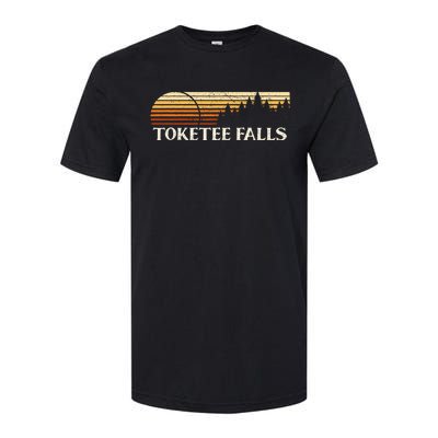 Toketee Falls Or Vintage Evergreen Sunset Eighties Softstyle CVC T-Shirt