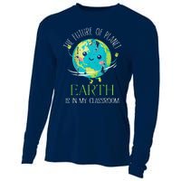 The Future Of Planet Earth Is In My Classroom Teacher Cooling Performance Long Sleeve Crew