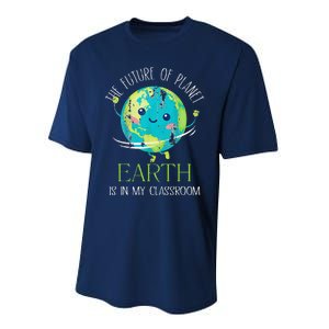 The Future Of Planet Earth Is In My Classroom Teacher Performance Sprint T-Shirt