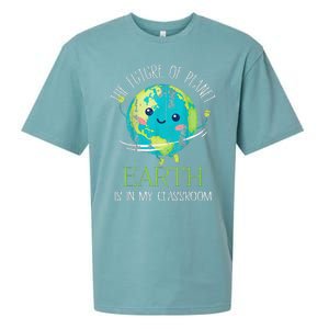 The Future Of Planet Earth Is In My Classroom Teacher Sueded Cloud Jersey T-Shirt