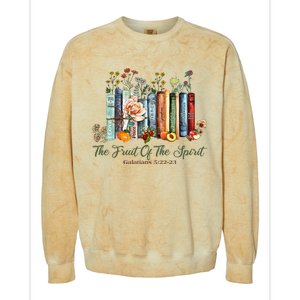 The Fruit Of The Spirit Bible Verse Floral Books Christian Colorblast Crewneck Sweatshirt