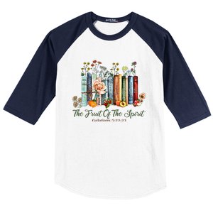 The Fruit Of The Spirit Bible Verse Floral Books Christian Baseball Sleeve Shirt