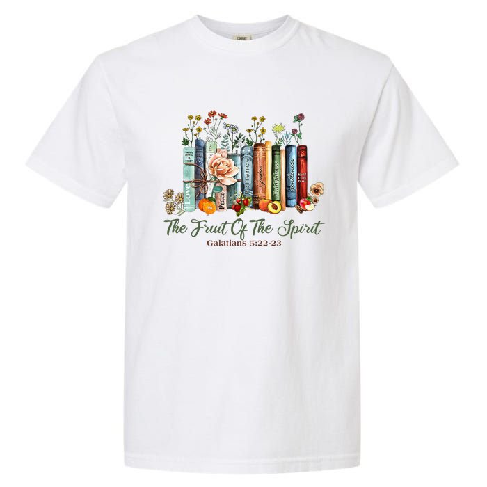 The Fruit Of The Spirit Bible Verse Floral Books Christian Garment-Dyed Heavyweight T-Shirt