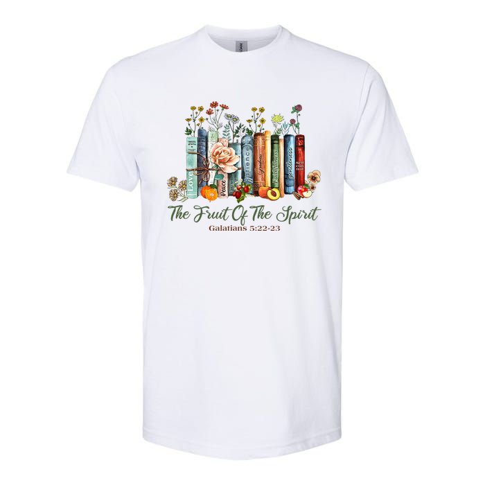 The Fruit Of The Spirit Bible Verse Floral Books Christian Softstyle CVC T-Shirt