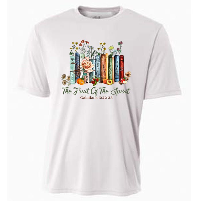 The Fruit Of The Spirit Bible Verse Floral Books Christian Cooling Performance Crew T-Shirt