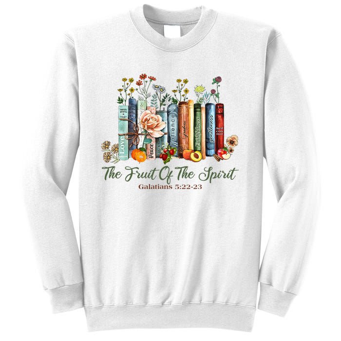 The Fruit Of The Spirit Bible Verse Floral Books Christian Sweatshirt