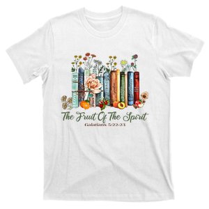 The Fruit Of The Spirit Bible Verse Floral Books Christian T-Shirt