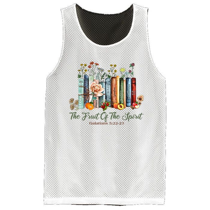 The Fruit Of The Spirit Bible Verse Floral Books Christian Mesh Reversible Basketball Jersey Tank