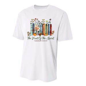 The Fruit Of The Spirit Bible Verse Floral Books Christian Performance Sprint T-Shirt