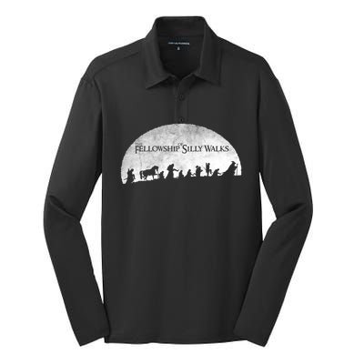 The Fellowship Of Silly Walks Silk Touch Performance Long Sleeve Polo