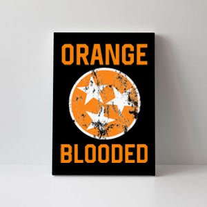 Tennessee Fan Orange Blooded Vol Sports Fan State Flag TN Canvas