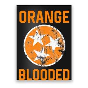 Tennessee Fan Orange Blooded Vol Sports Fan State Flag TN Poster