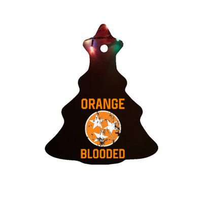 Tennessee Fan Orange Blooded Vol Sports Fan State Flag TN Ceramic Tree Ornament